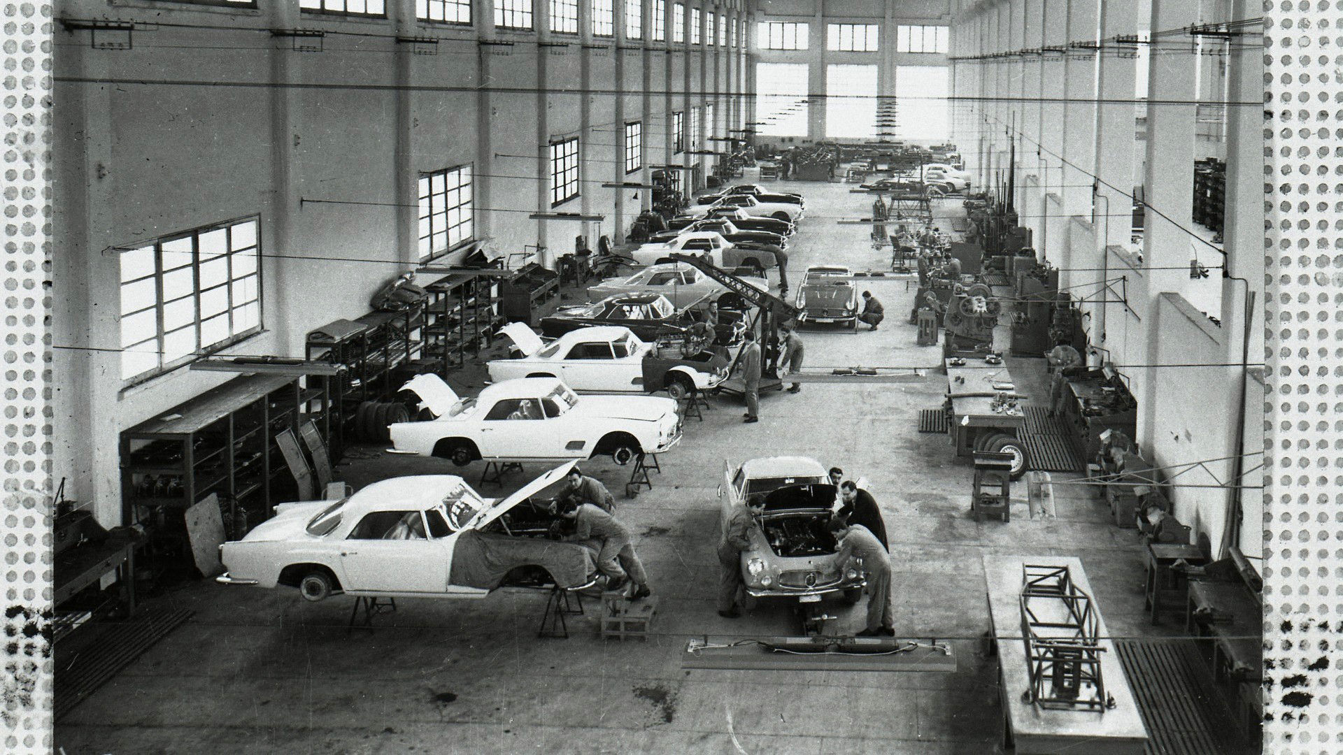 Fabbrica Maserati nel 1958
