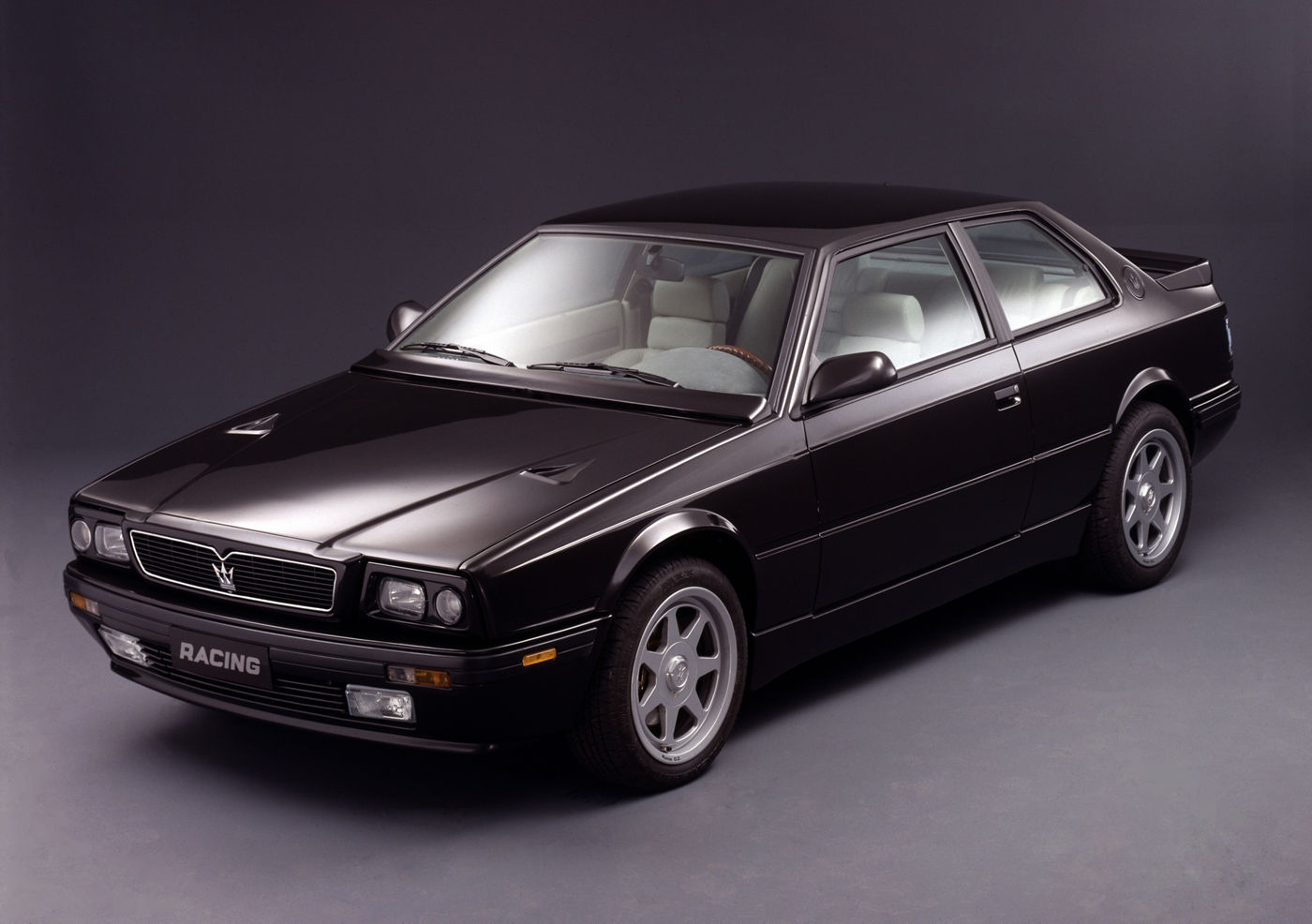 1990 Maserati Racing - exterior view of the classic car in black