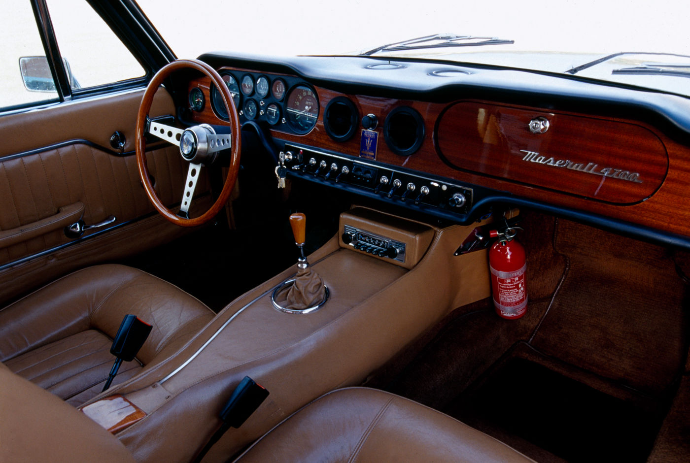 1966 Maserati Mexico - interior view of the classic sports car four-seater model