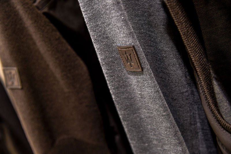 Ermenegildo Zegna as Maserati partner - Maserati logo detail on Zegna clothes