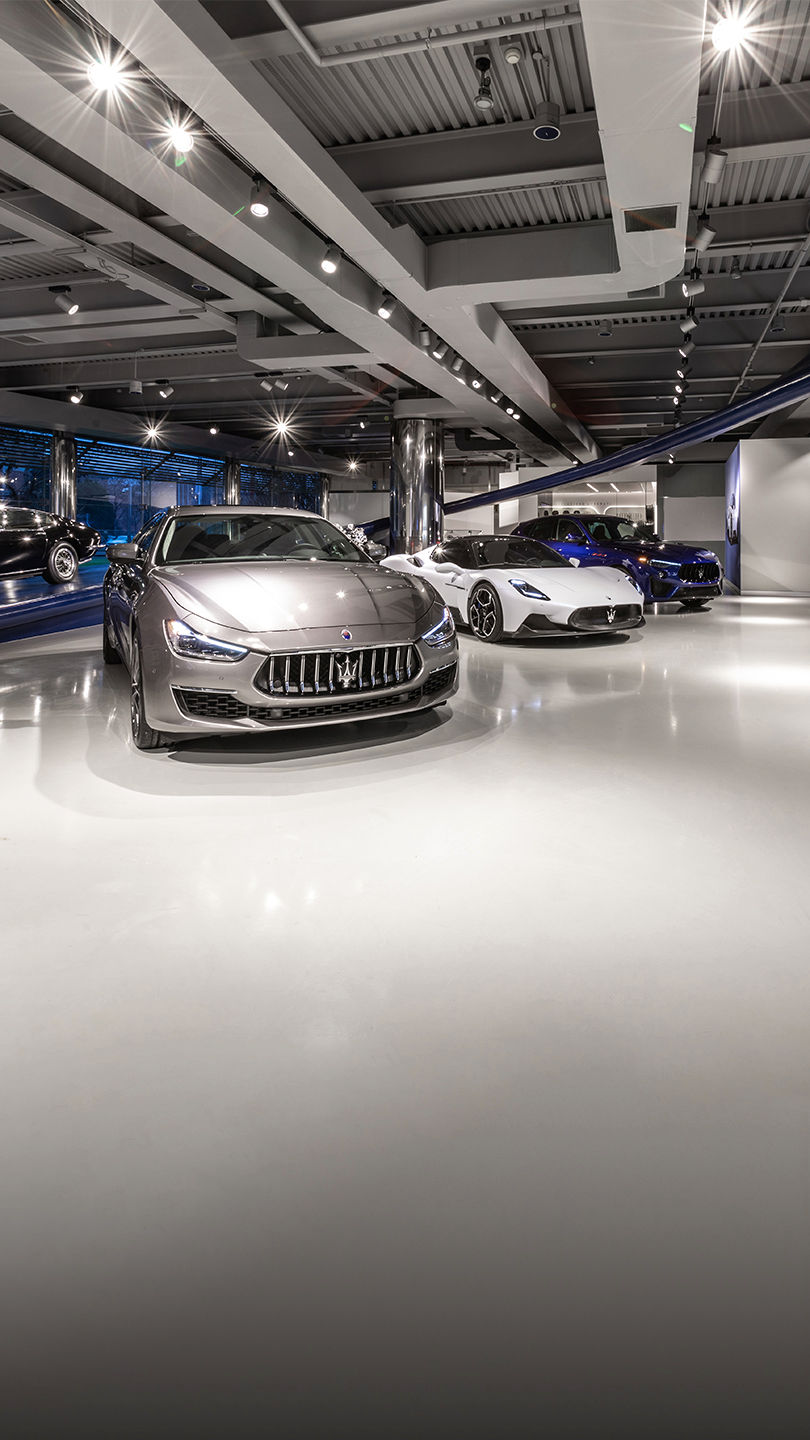 Maserati models side by side in Factory