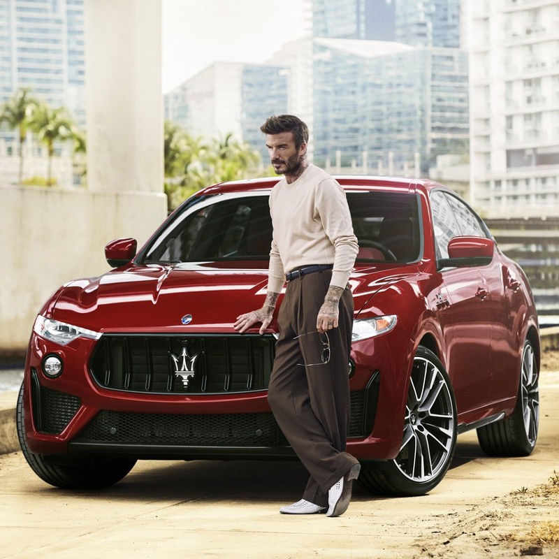 Maserati und David Beckham: Luxus-SUV Maserati Levante Trofeo in Rot