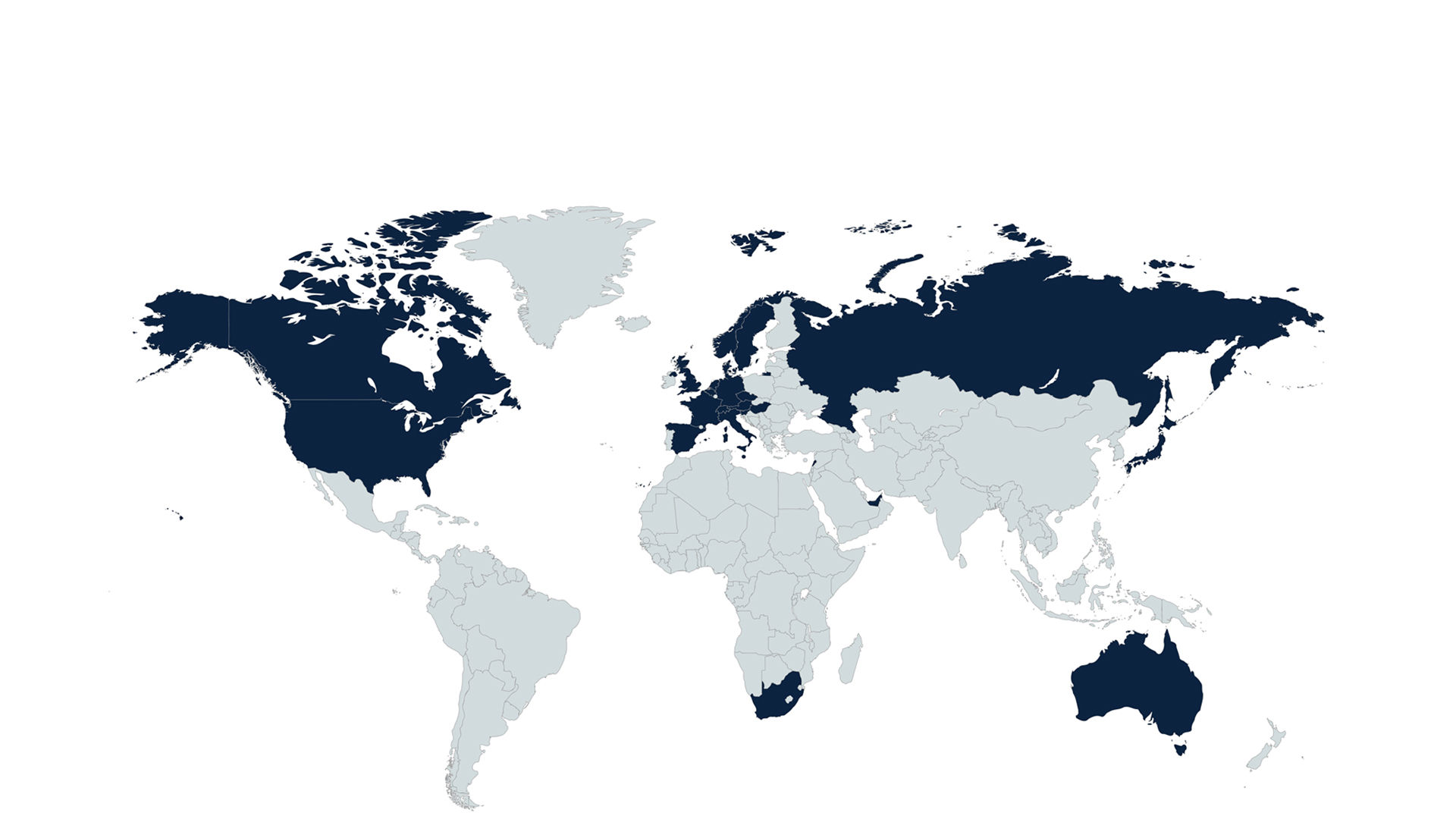 Mapa del mundo gris y azul