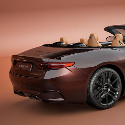 View of the rear of the Maserati GranCabrio Folgore Tignanello