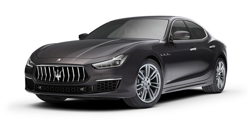 Maserati Ghibli S - front and side view, black