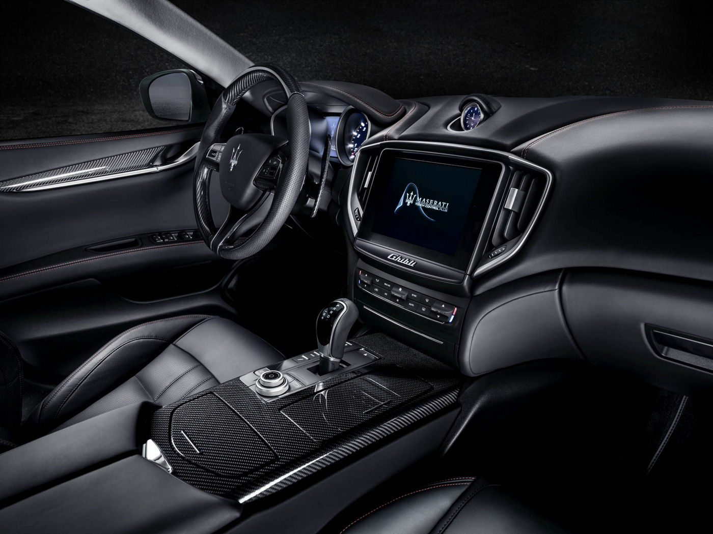 Maserati Ghibli GranSport performance sedans - dashboard and interior design details