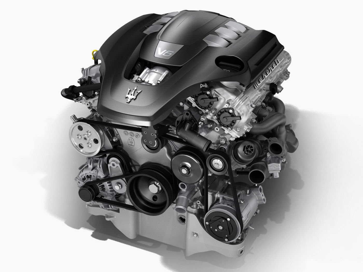 Maserati Quattroporte V6 engine - structure view