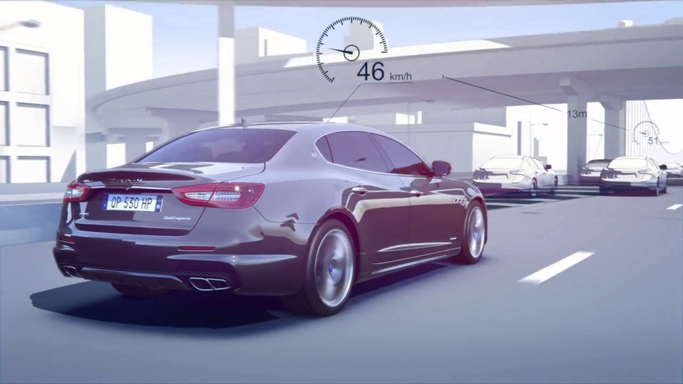 Maserati Quattroporte features - Advanced Driver Assistance System - 3D Video simulation