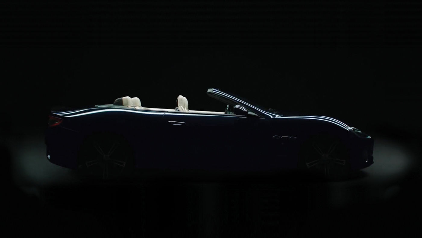 Maserati GranCabrio, vista laterale - Video 'Filosofia GranTurismo.'