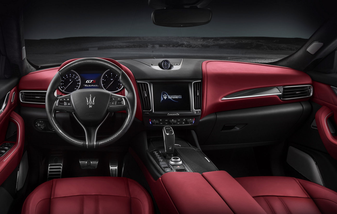 Levante GTS black and red leather interior