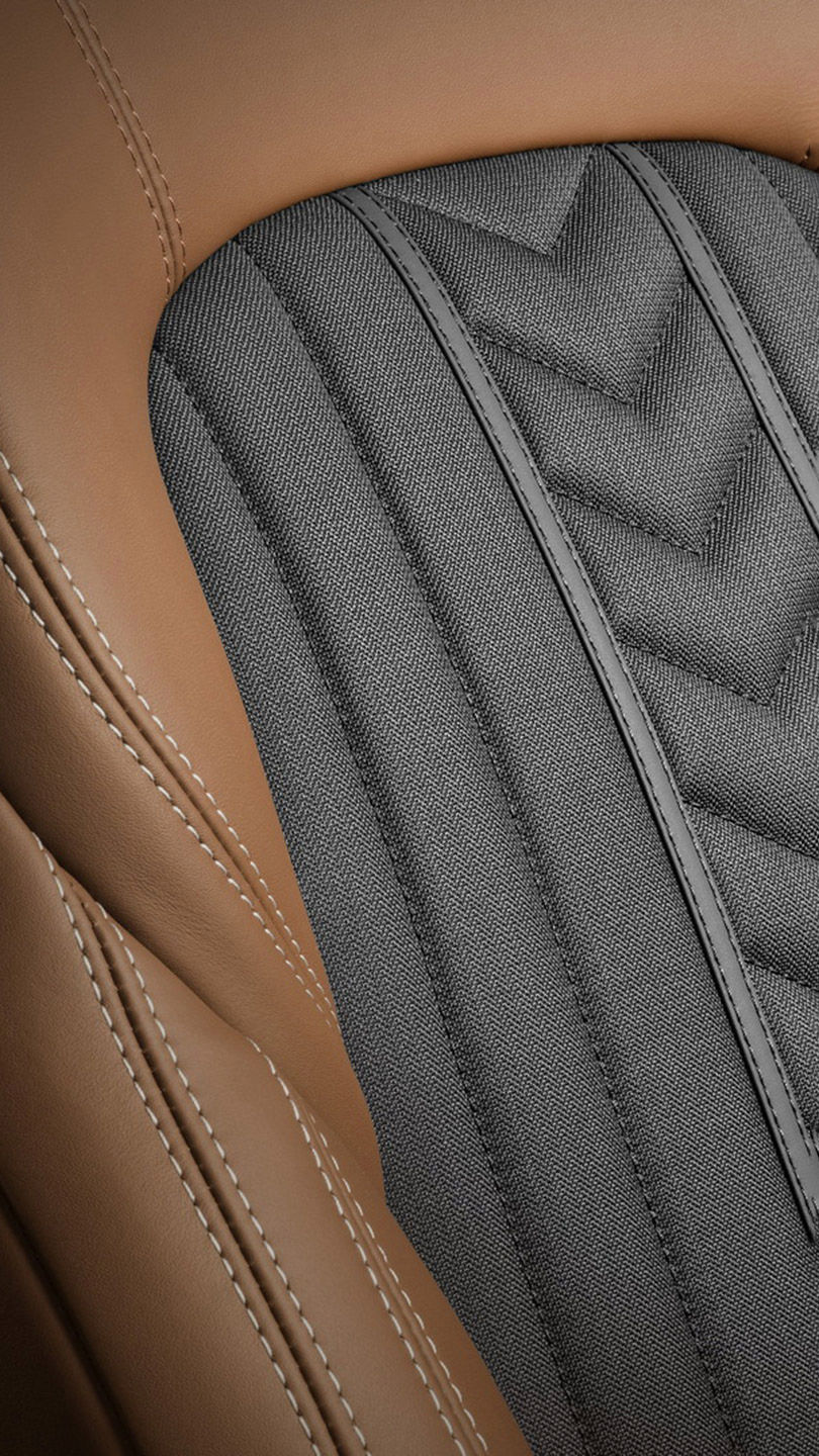 Detail of frontseat of Maserati GranLusso
