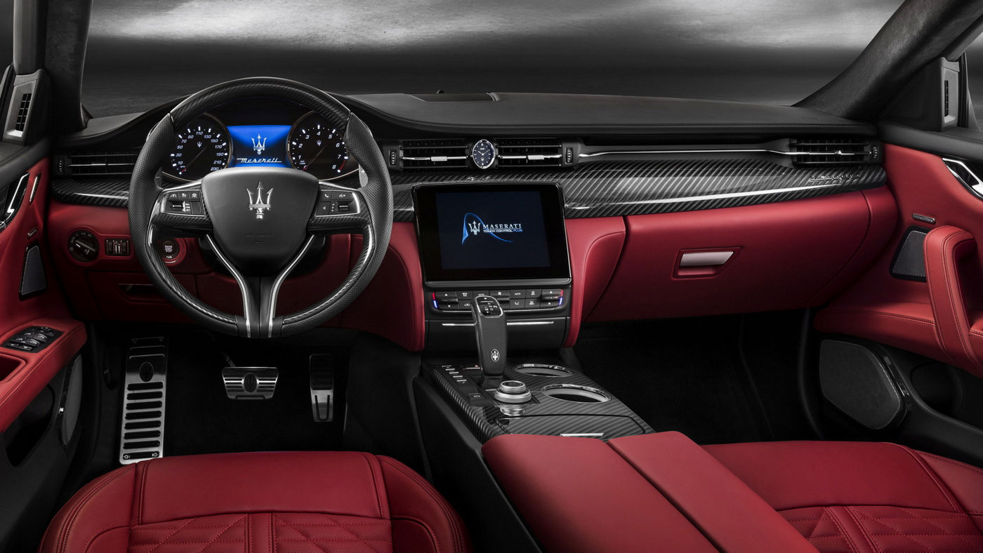 Maserati Quattroporte GTS - Détail intérieur - Rosso