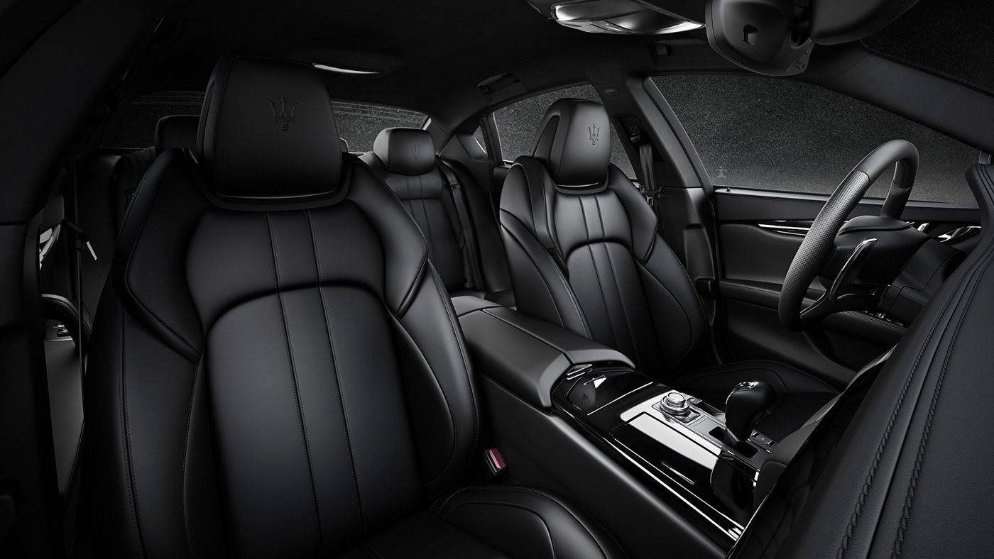 Maserati Quattroporte - Sedan - Interior design - Black leather