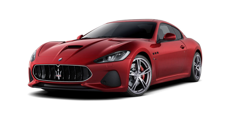 Red GranTurismo MC by Maserati - front and side view