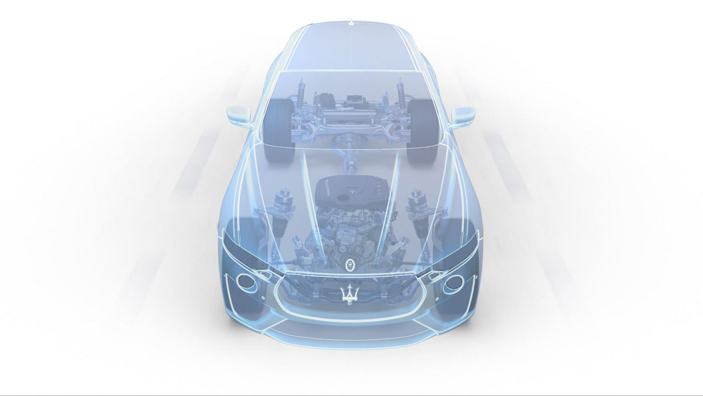 Chasis del SUV Maserati Levante Hybrid