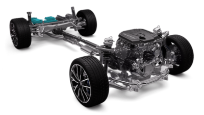 Maserati Ghibli Hybrid  - Weight distribution: DC/DC Converter and 48V Engine