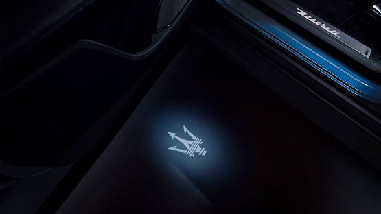 Maserati logo on Levante Hybrid