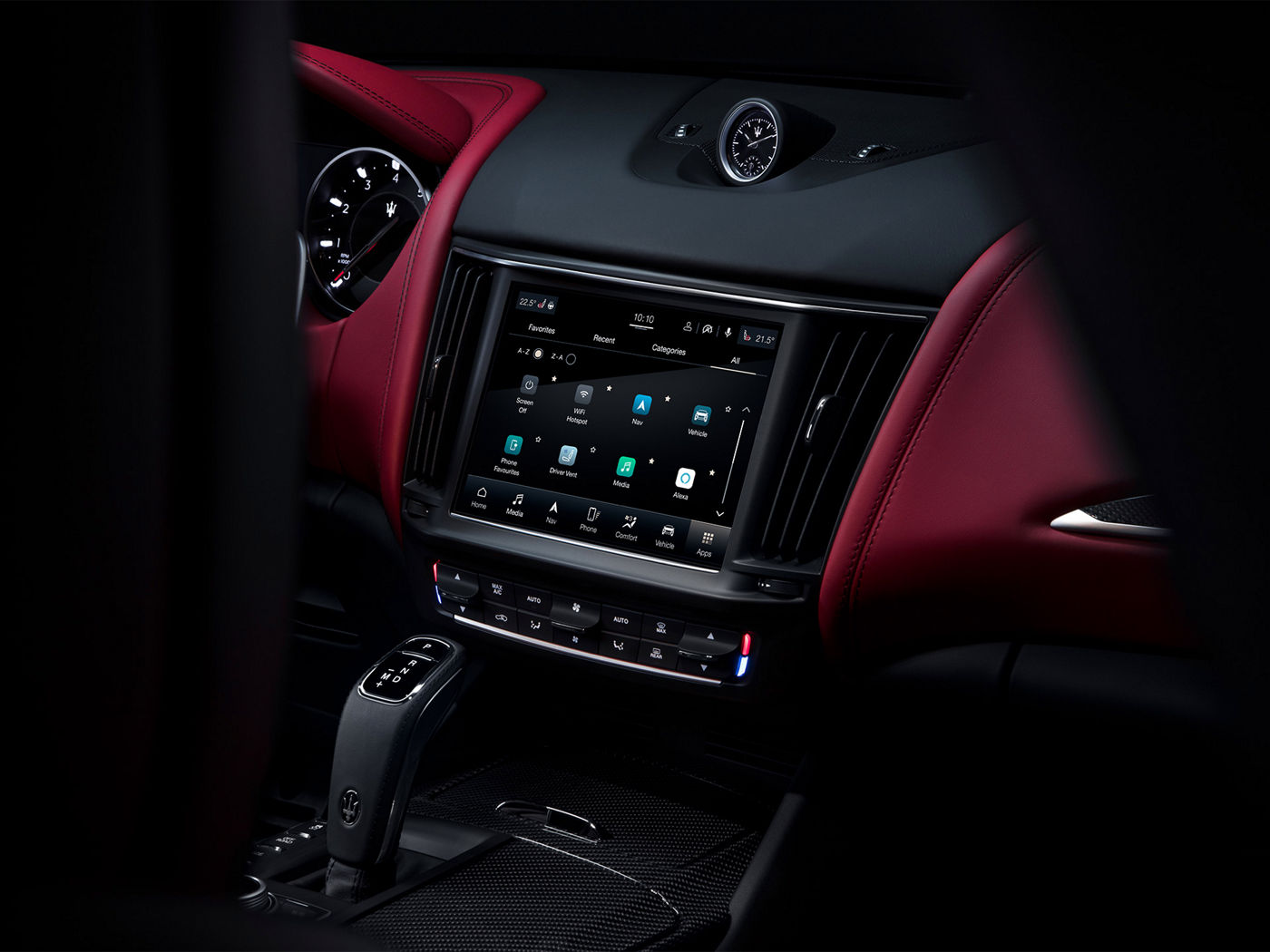 Szczegóły wnętrza (interior) SUV-a Maserati Levante