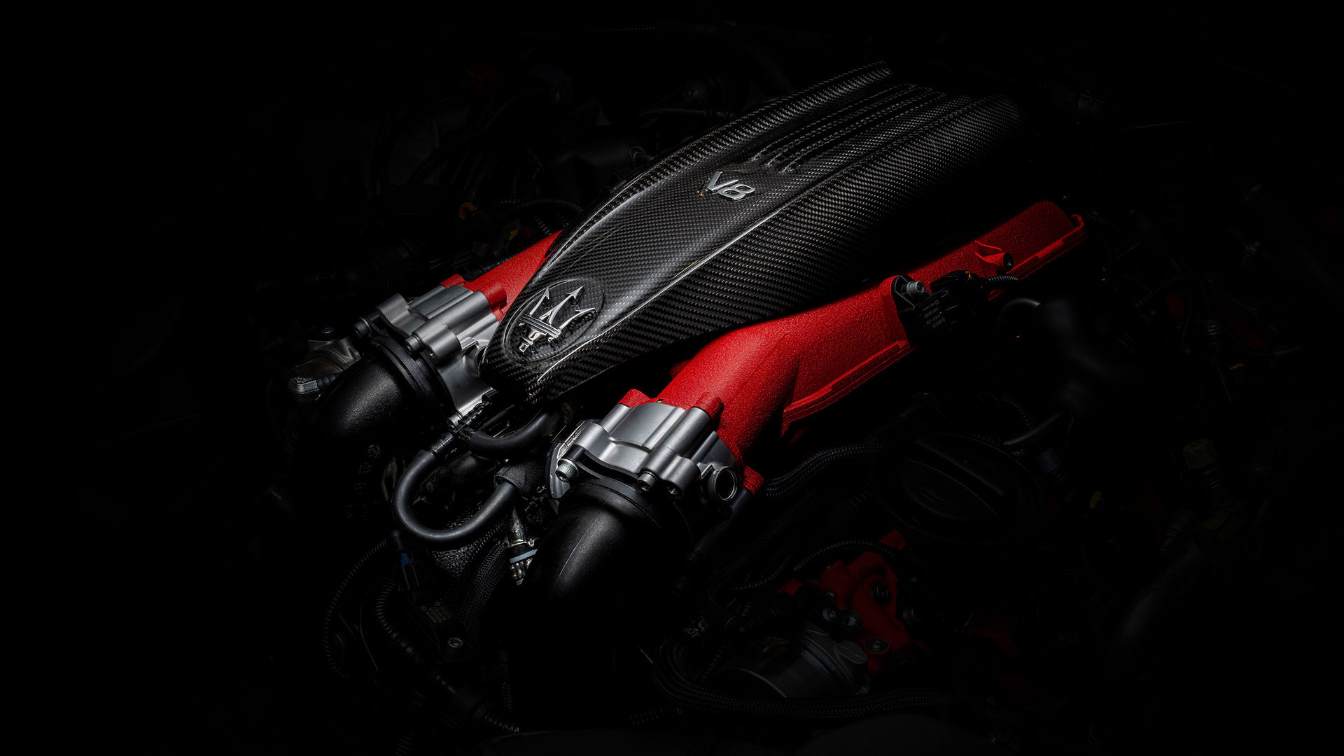 Closeup of V8 Engine