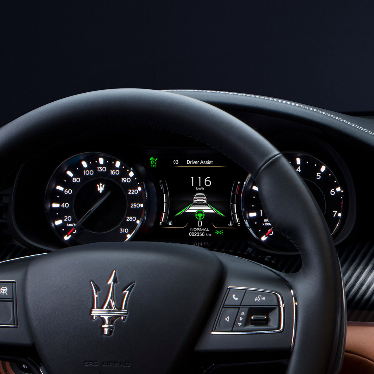 Driver Assist System on Dashboard of Quattroporte