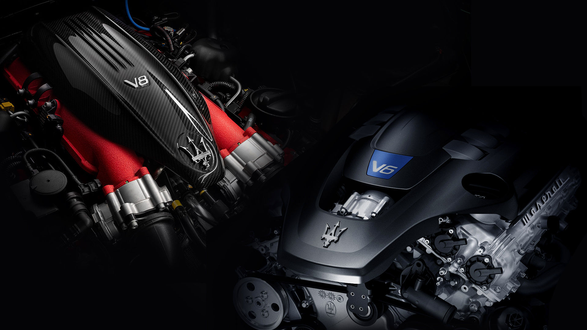 V6 and V8 Engine of Quattroporte Trofeo