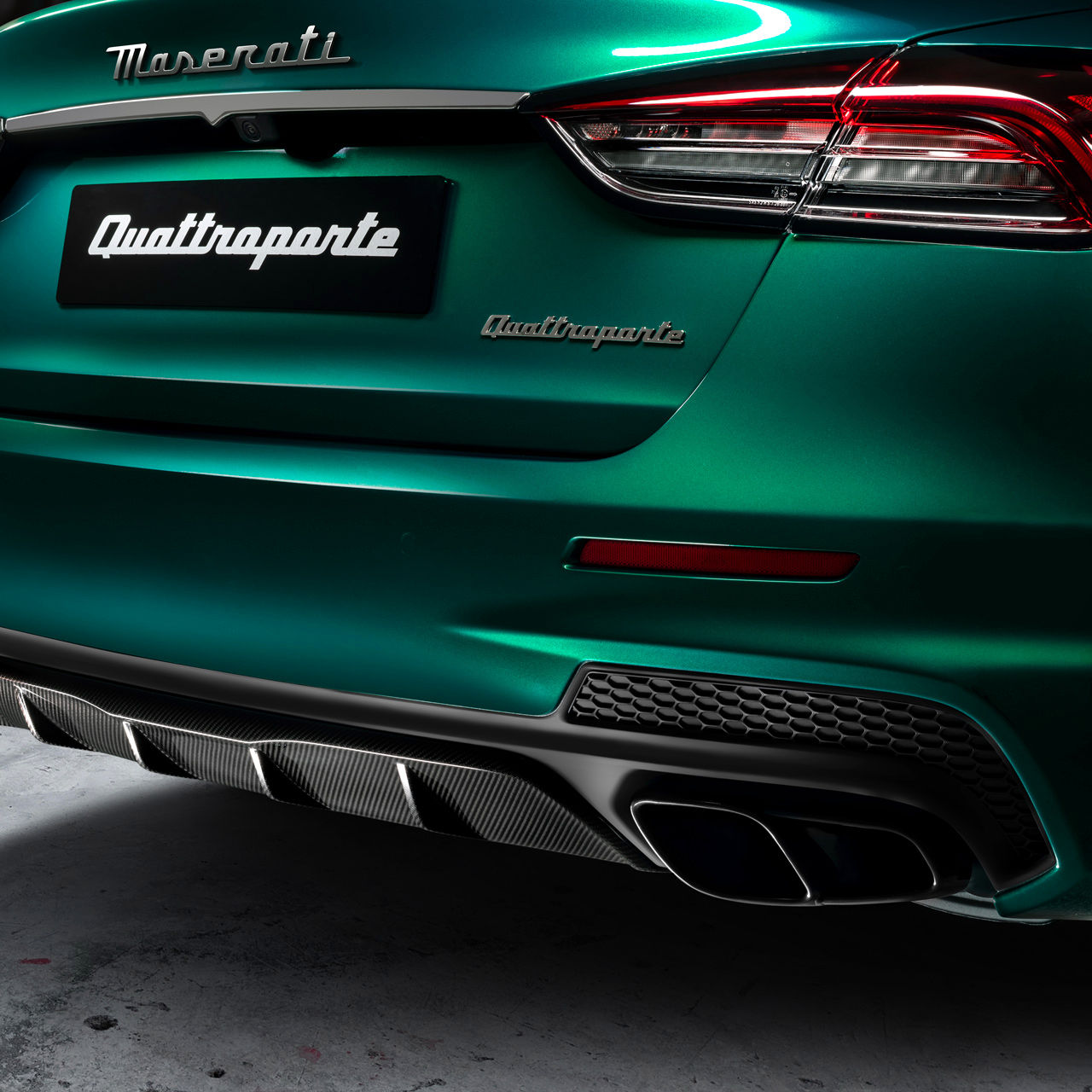 Tailgate and Exhaust of Quattroporte Trofeo