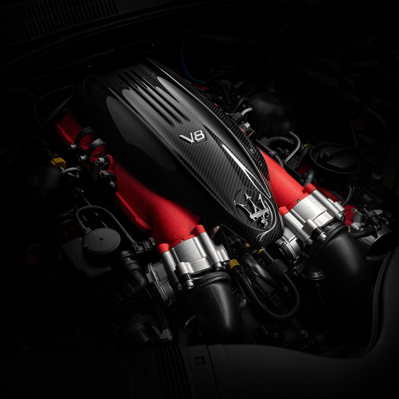 V8 Engine Closeup