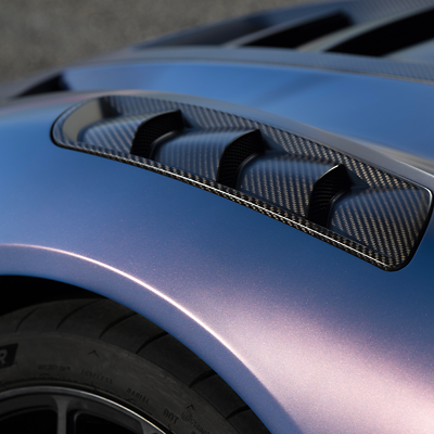 Gill-shaped front air intakes of the Maserati GT2 Stradale