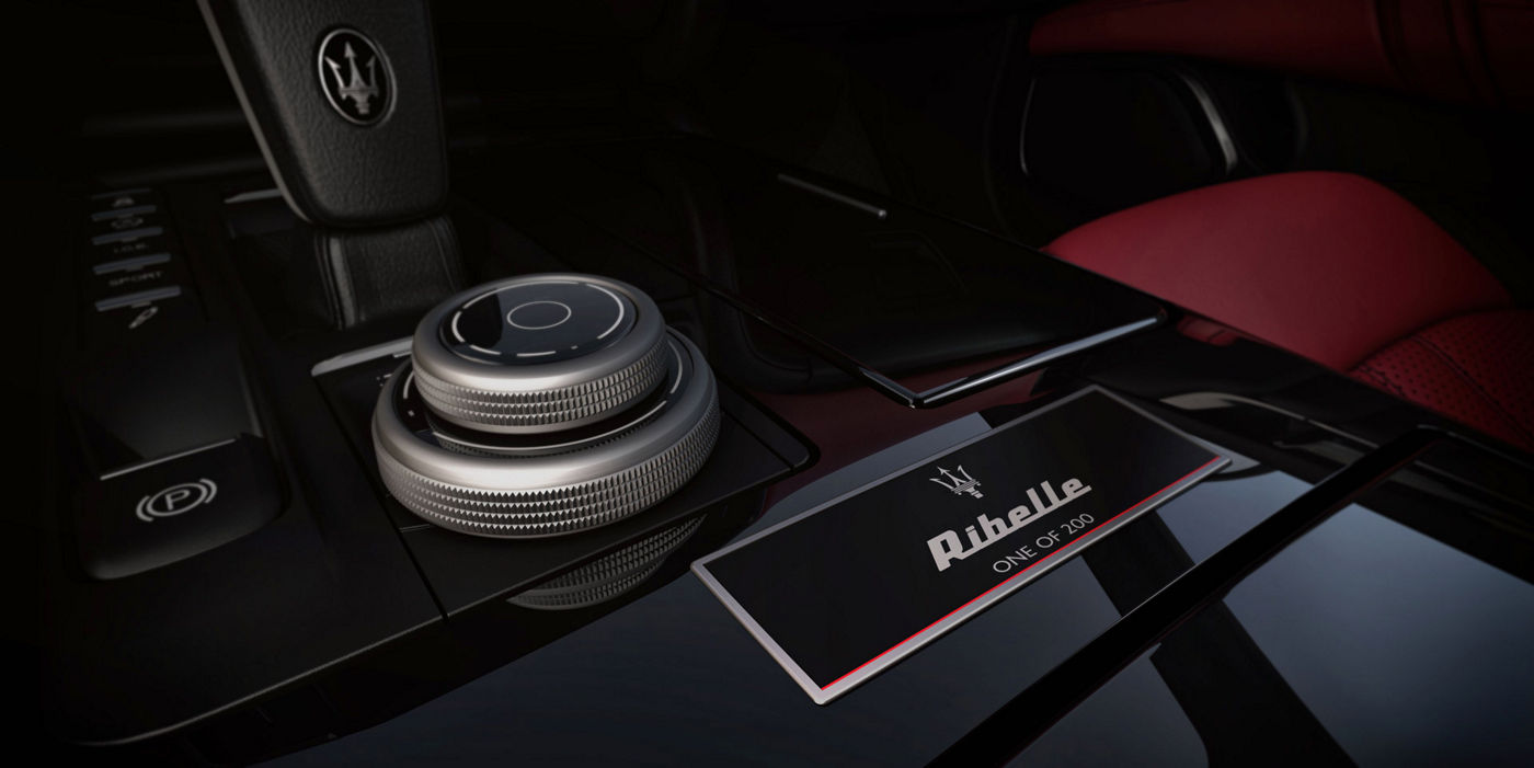 Ghibli Ribelle: One of 200. The exclusive badge on the central console