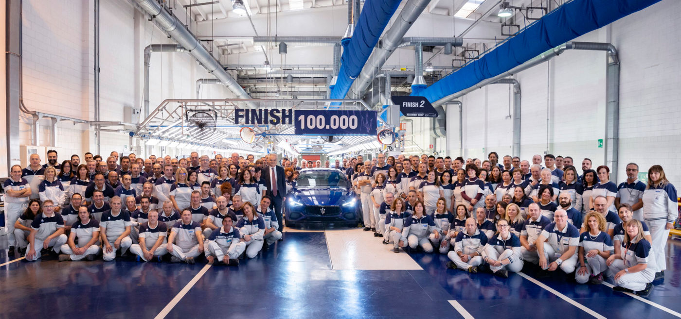 100.000ème modèle Maserati sorti de l'usine Maserati de Grugliasco