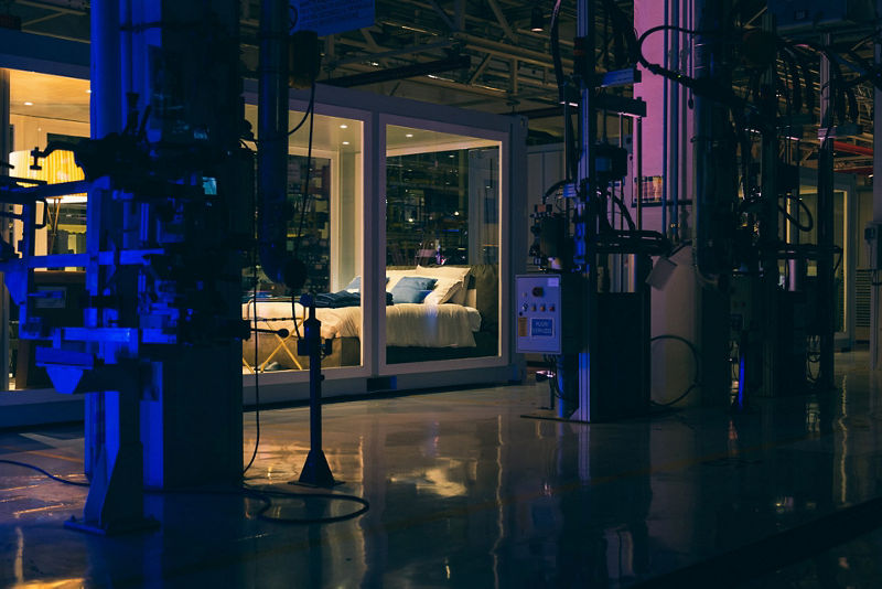 View of Bed inside Maserati Plant