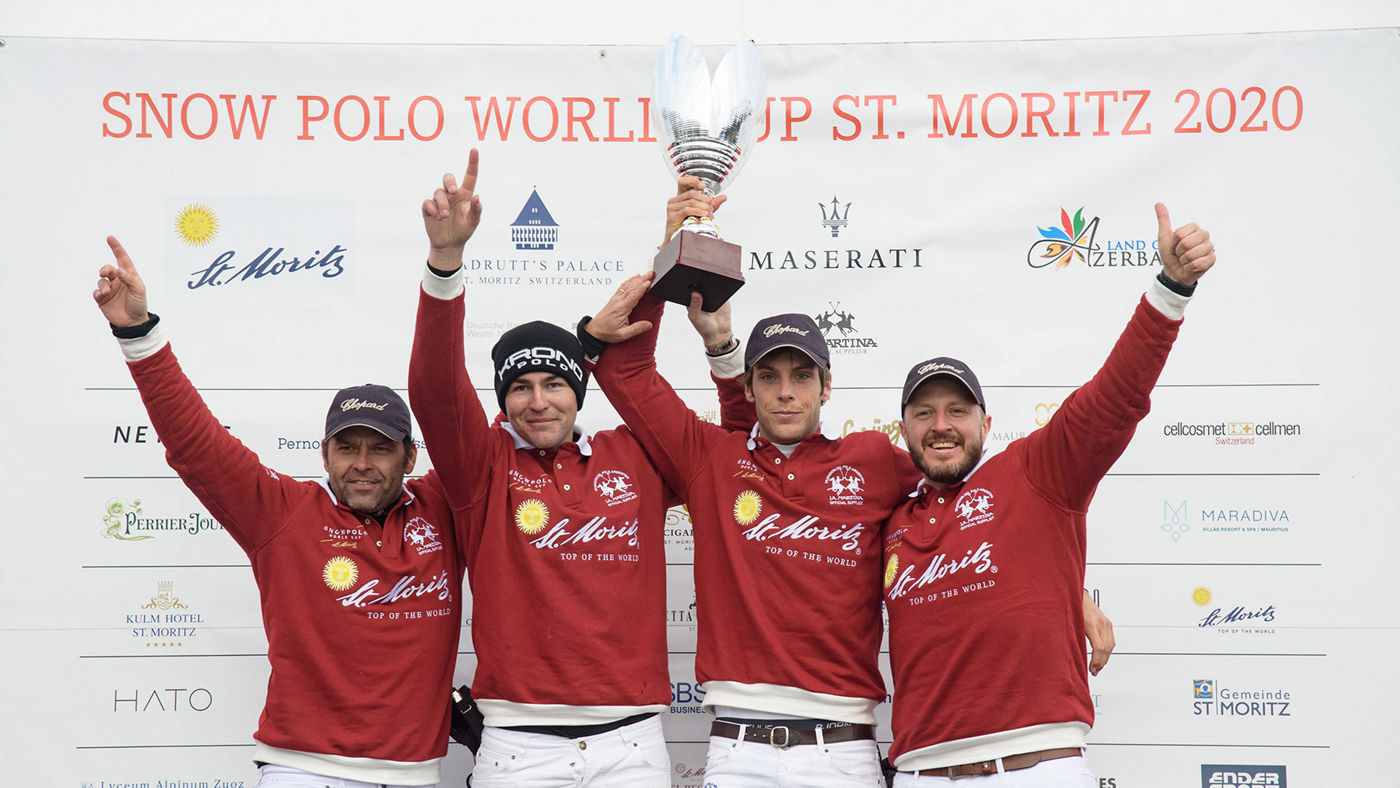 Squadra Maserati vincitrice del Snow Polo World Cup a St. Moritz