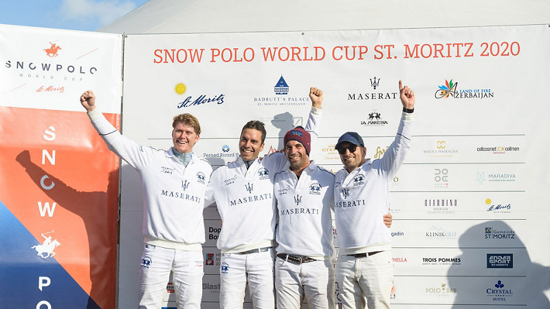 Squadra Maserati alla Snow Polo World Cup a St. Moritz