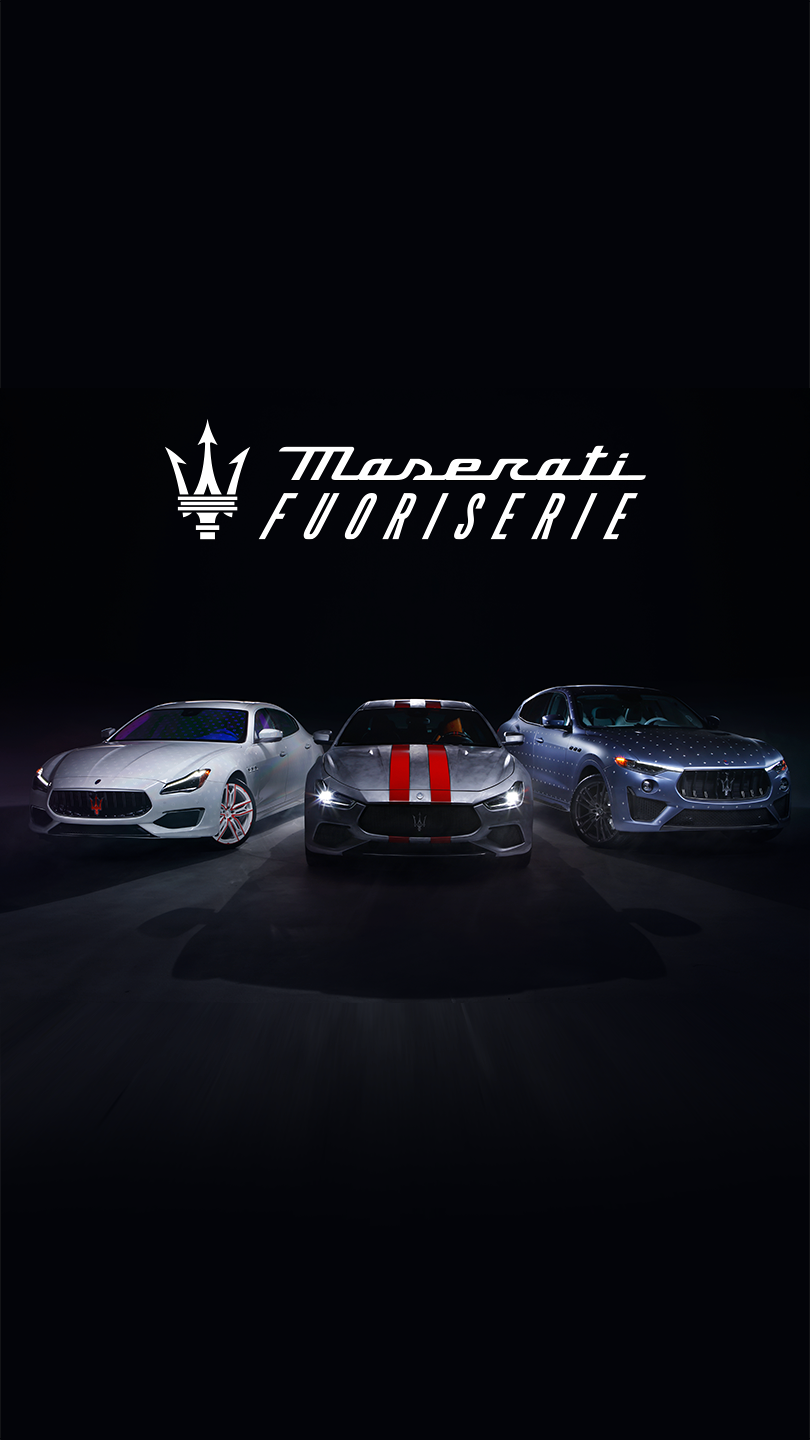 Tres modelos del Maserati Fuoriserie Special Edition