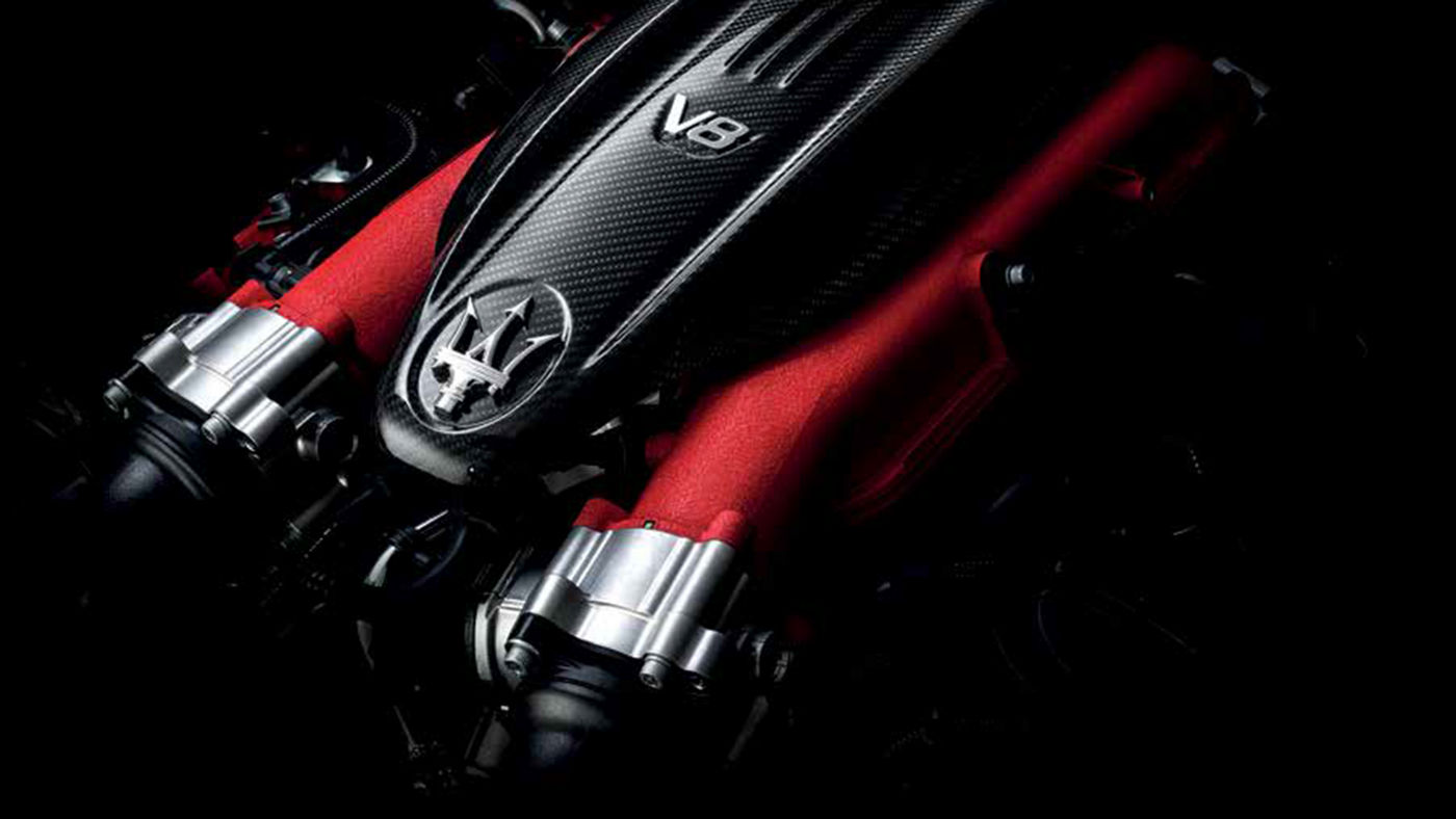 Maserati Twin Turbo engines - Detail of Twin Turbo V8 engine
