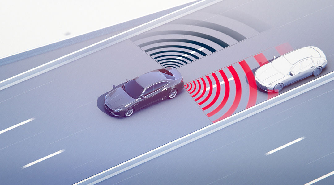 Image in Demo: Closeup of view of Active Blind Spot Assist