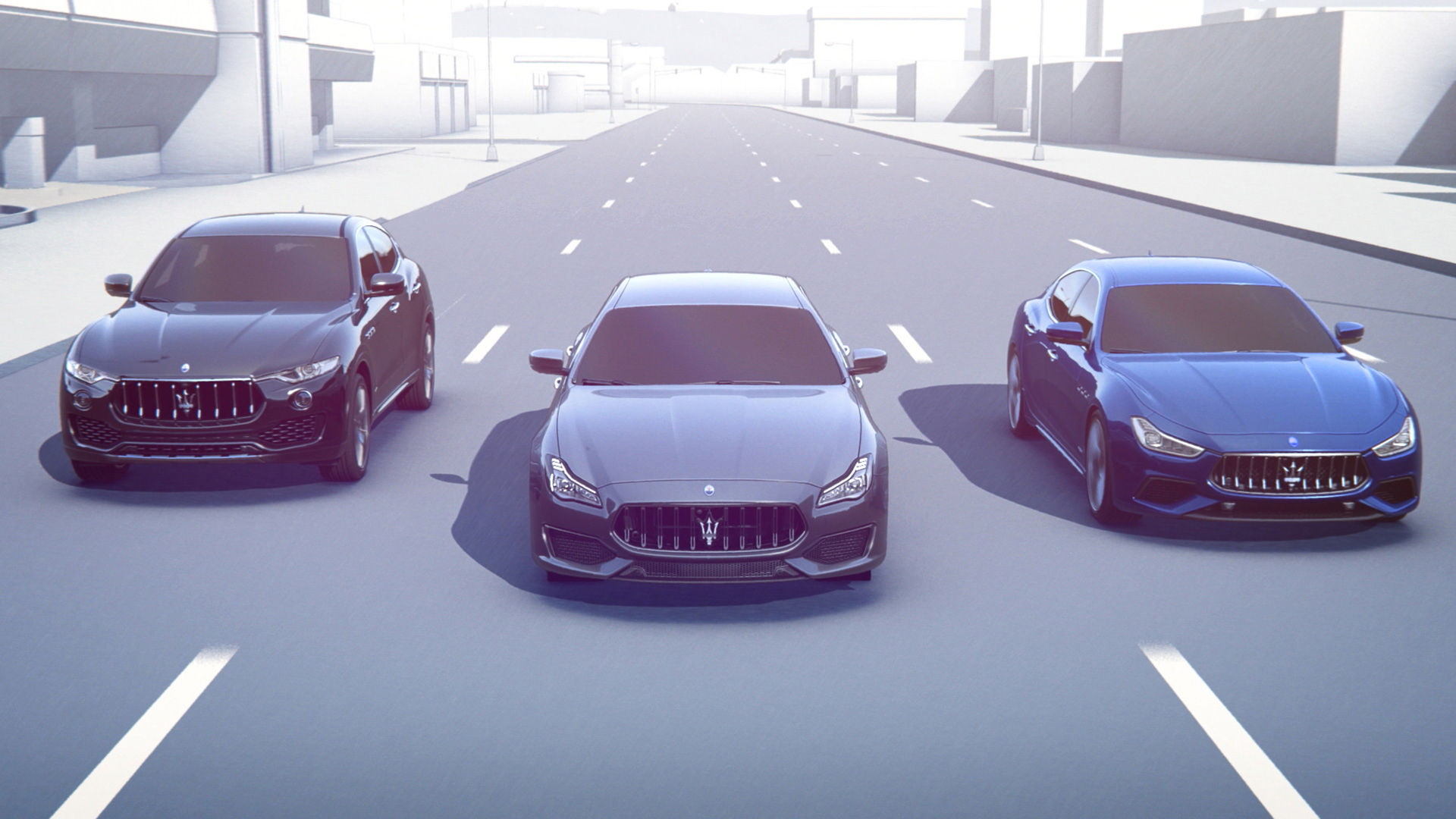 3 Vehículos Maserati con reconocimiento de señales de tráfico