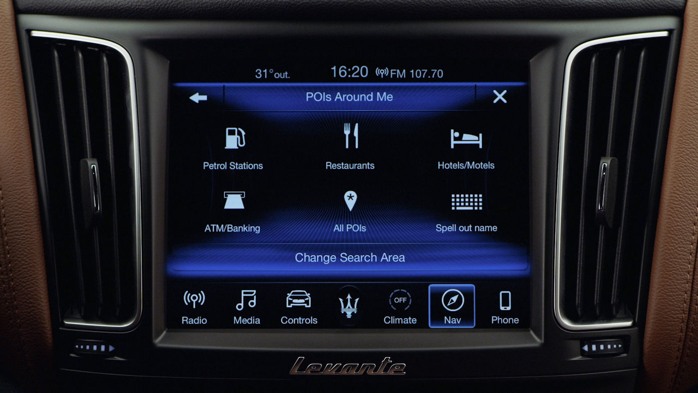 Maserati Video-Anleitung: Navigations-POI-Datenbank und Kartenansicht
