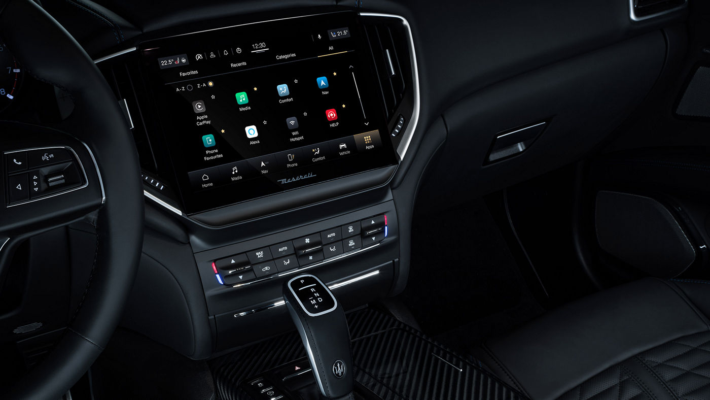 Control Center from Maserati Touchpad