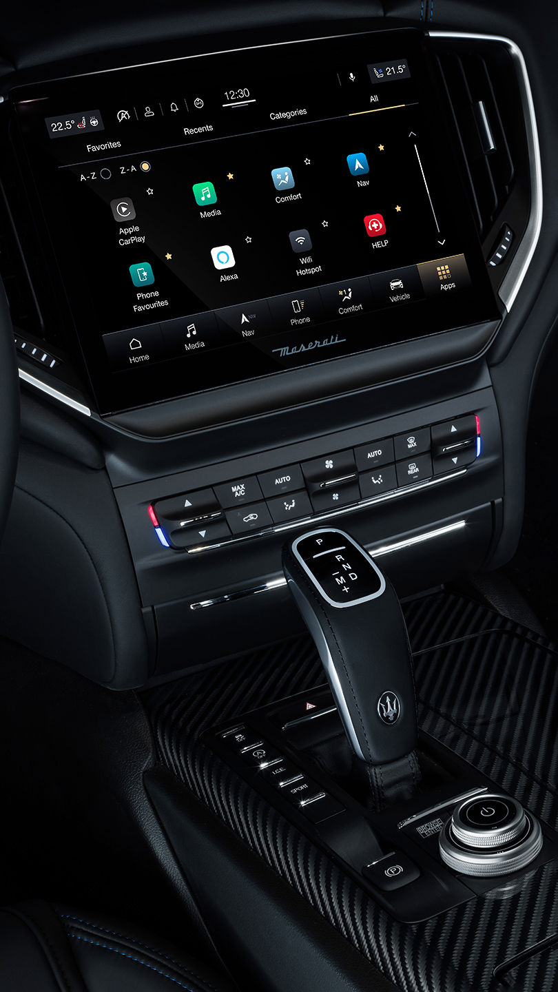 Control Center from Maserati Touchpad