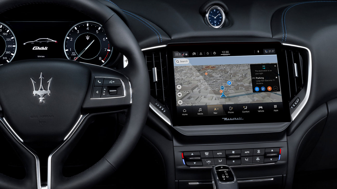 Navigator on Maserati Touchpad