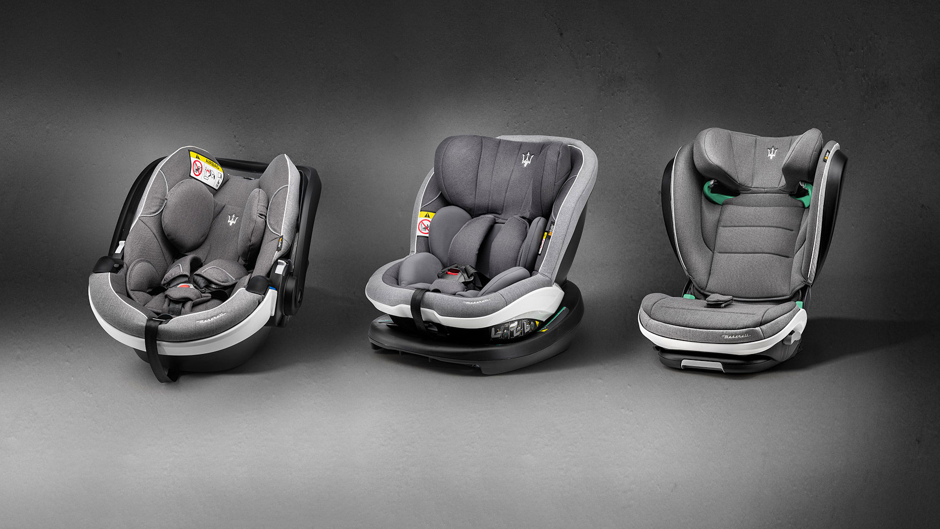 3 models of child seats for Maserati vehicle