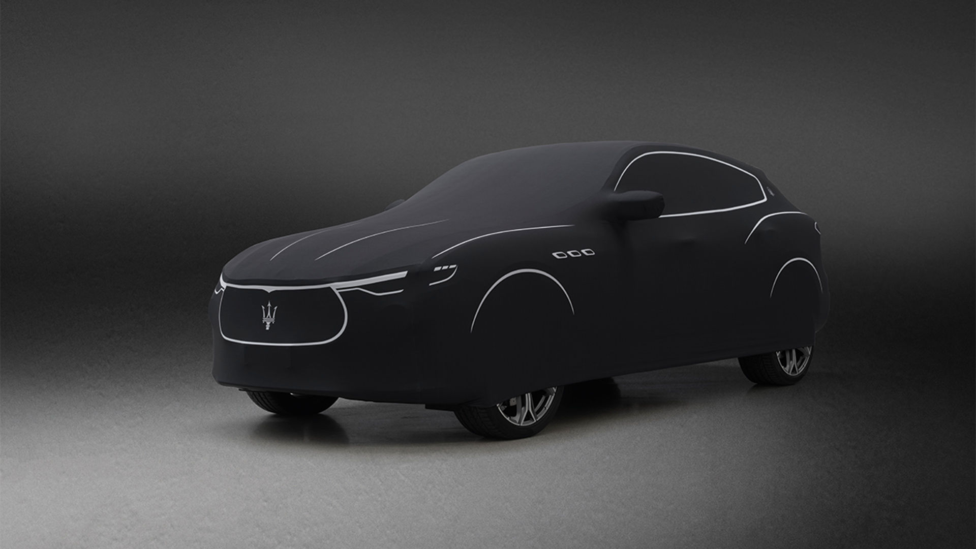 Black car cover for Maserati Levante