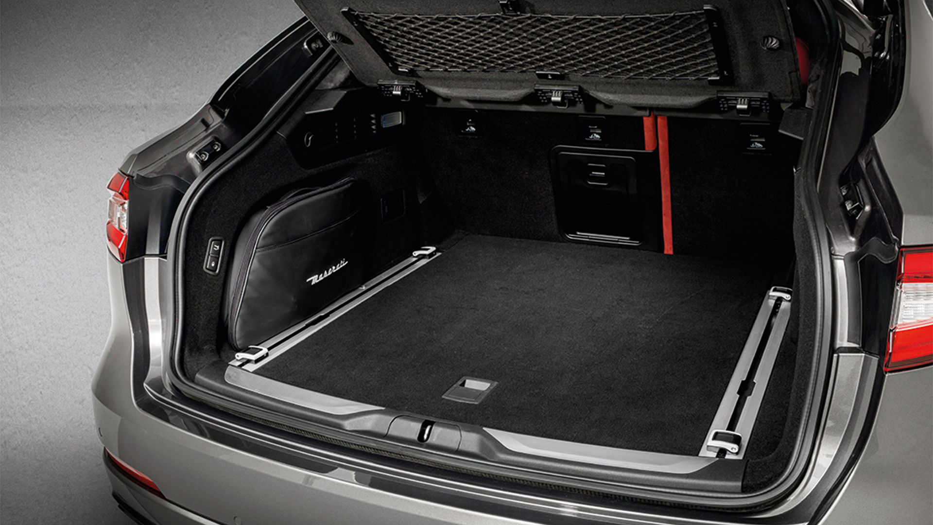 Tracks inside the trunk of Maserati Levante