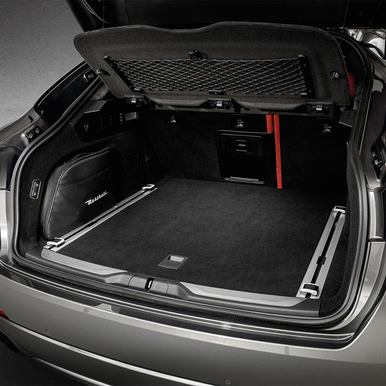 Tracks inside the trunk of Maserati Levante