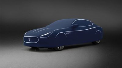 Telo copriauto blu di Maserati Quattroporte