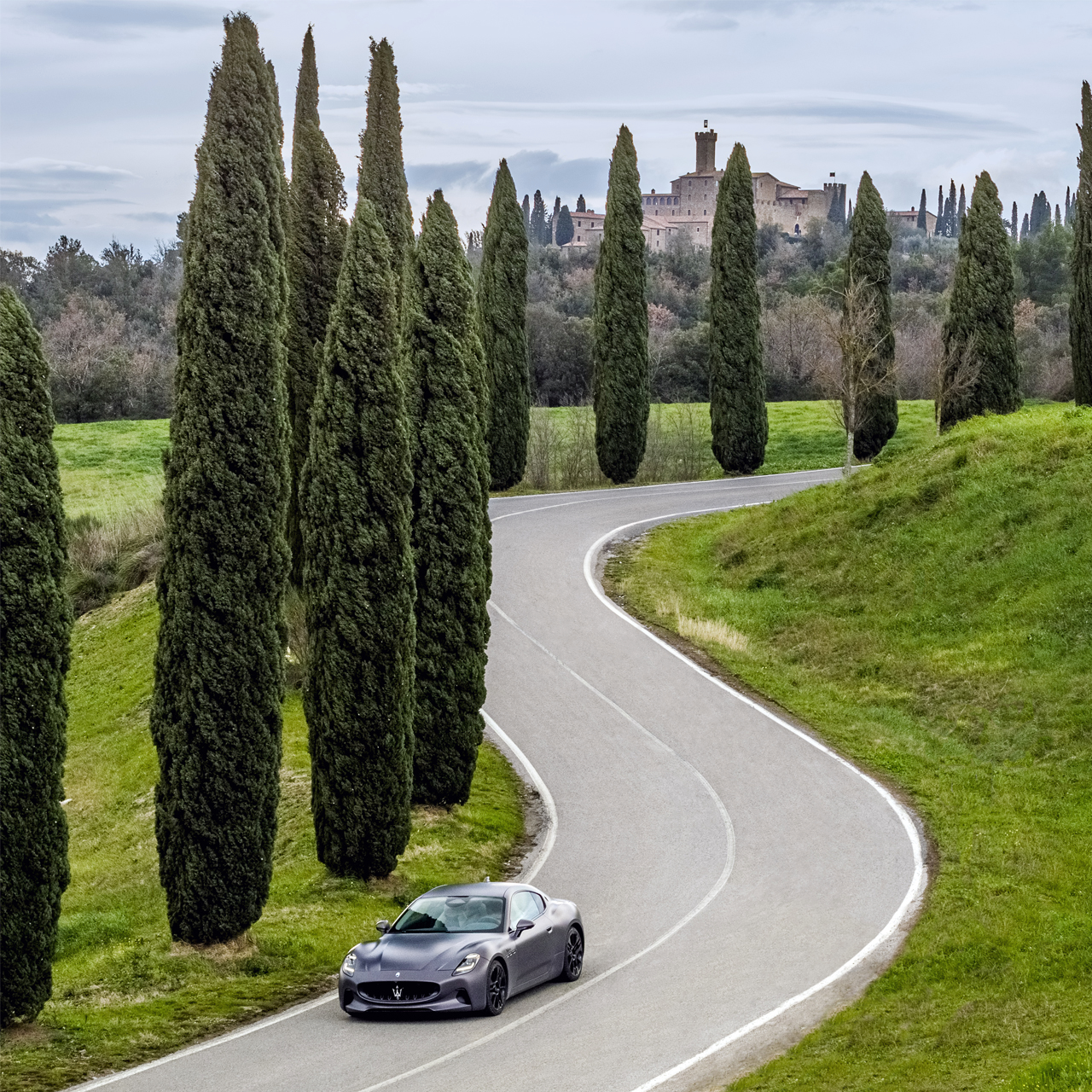 Maserati GranTurismo Folgore on the road