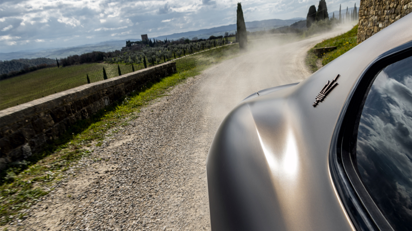 Maserati Grecale Folgore on the road