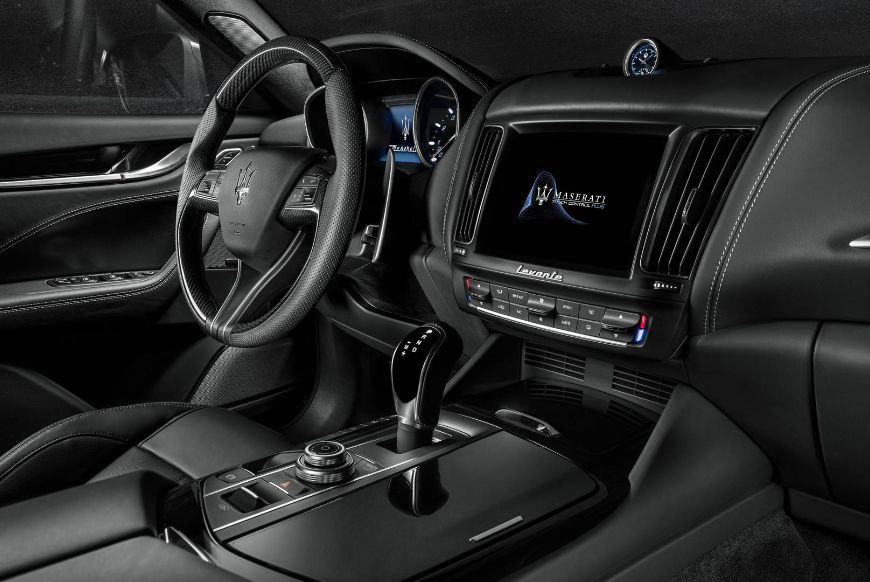 2018 Maserati Levante GranSport - black leather interior and dashboard details