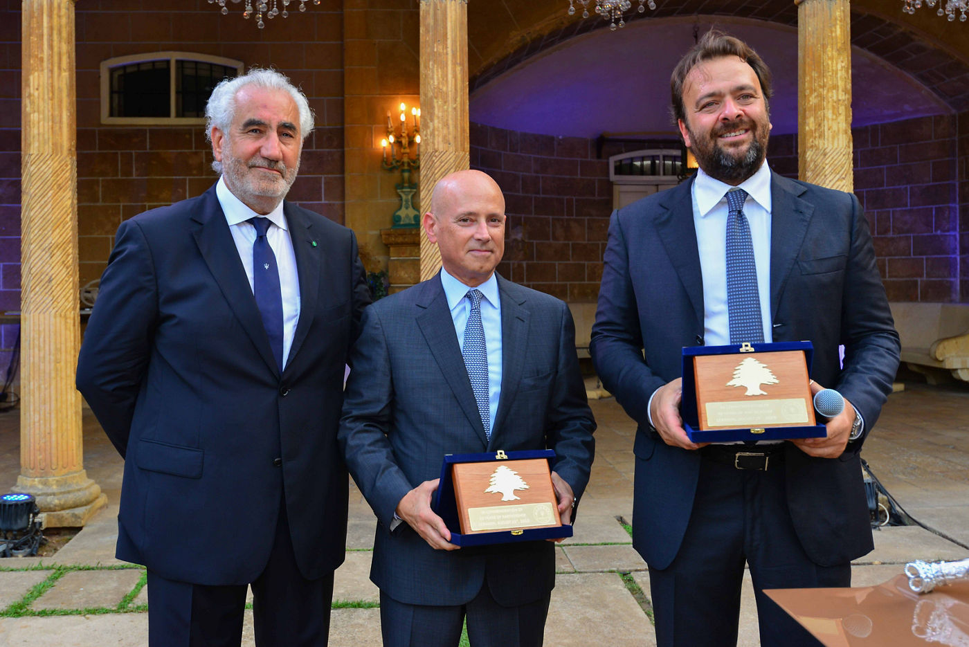 Nabil Bazerji, MD G.Bazerji & Fils , H.E Massimo Marotti, italienischer Botschafter im Libanon & Umberto Cini, General Manager Maserati EMEA